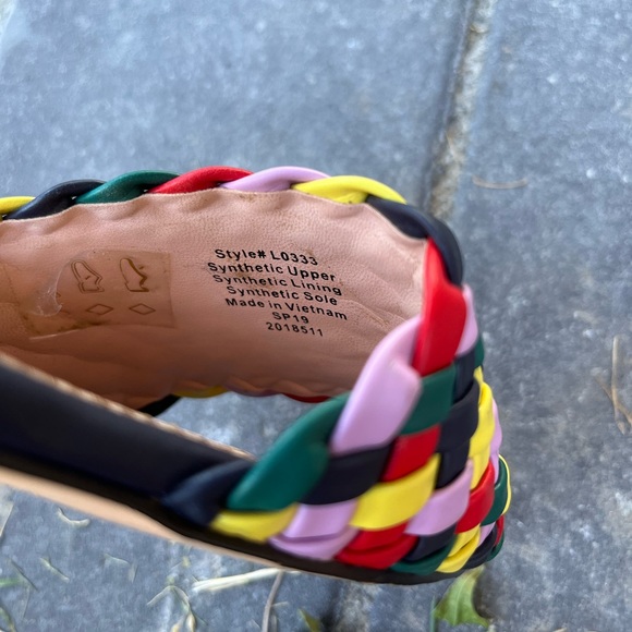 J.CREW Cora slide sandals in rainbow check - SIZE 6 - Picture 6 of 10